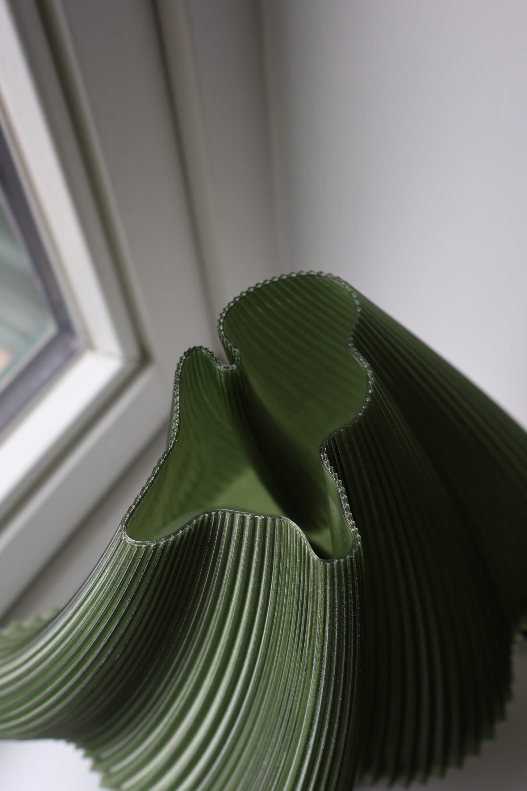 Bovenaanzicht van de groene tafellamp